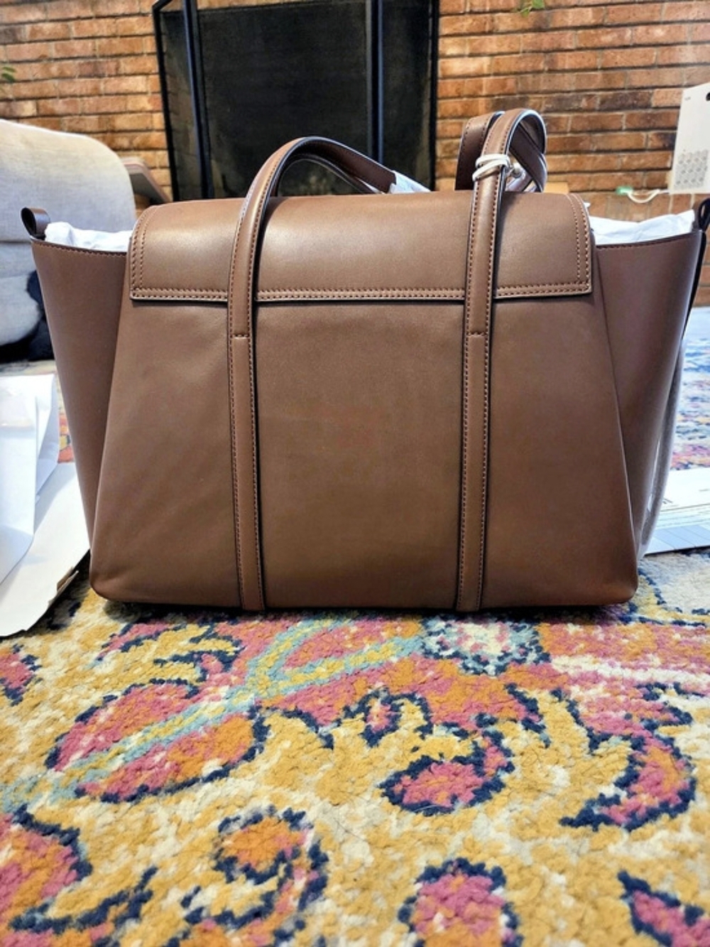 NWT Radley London The Chancery Medium Shoulder Bag In Cognac - Picture 3 of 10